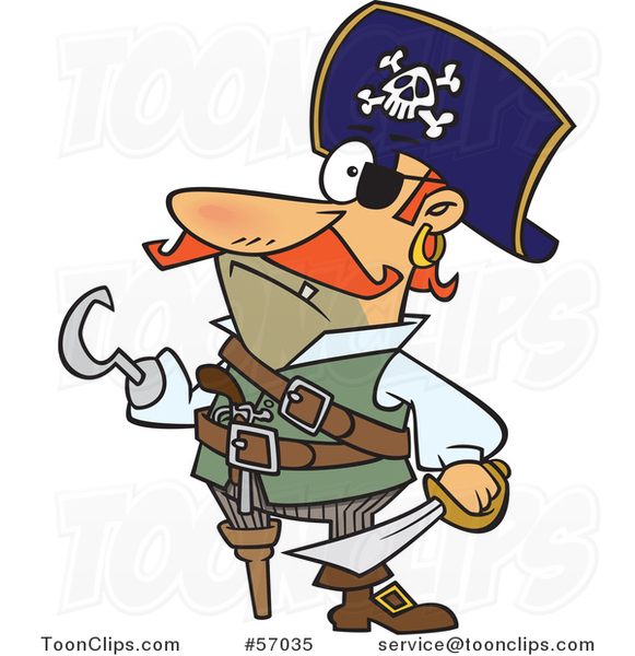 cartoon pirate captain