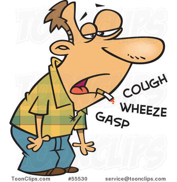 cartoon coughing