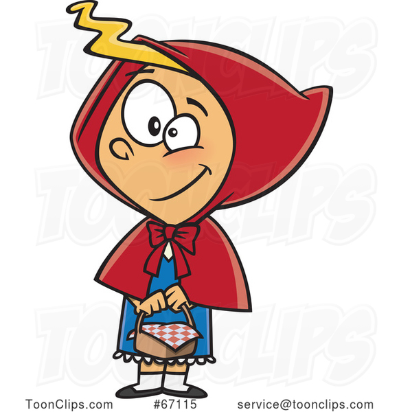 Cartoon Red Riding Hood Girl