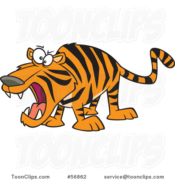 Cartoon Tiger Roaring 2010