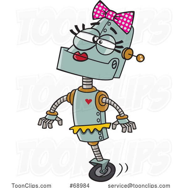 Cartoon Robot Lady