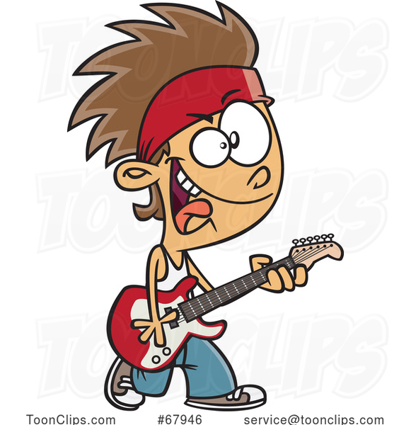Cartoon Rock Star Boy