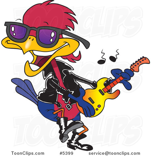 Cartoon Rocker Robin