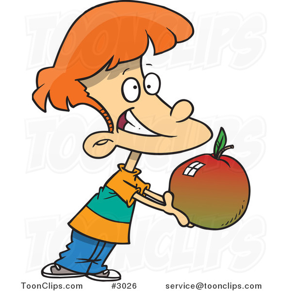 large cartoon apple