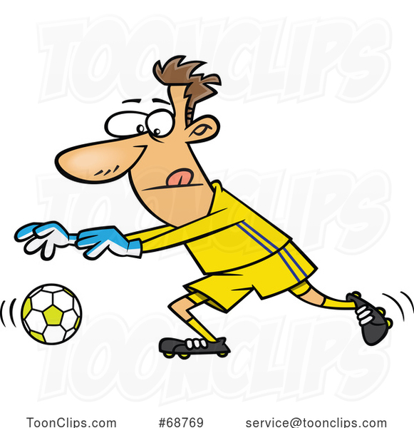 Cartoon Soccer Goalkeeper