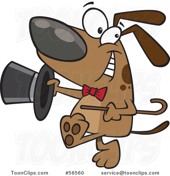 Cartoon Soft Shoe Tap Dance Dog #56560 by Ron Leishman