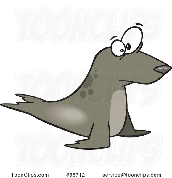 Cartoon Staring Seal #56712 by Ron Leishman