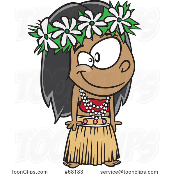 Cartoon Tahitian Girl