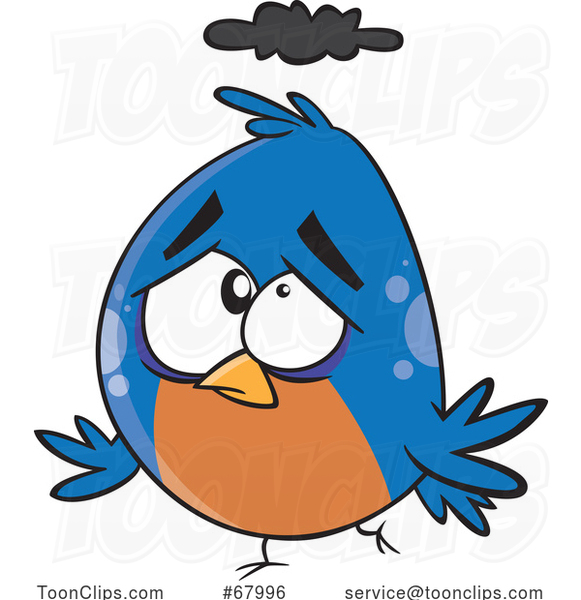 Cartoon Unhappy Bird