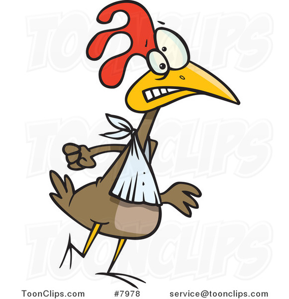 Cartoon Walking Chicken