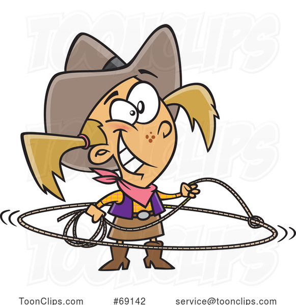 Cartoon Western Cowgirl